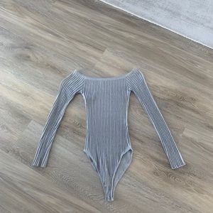 Revolve House of Harlow bodysuit sweater ribbed